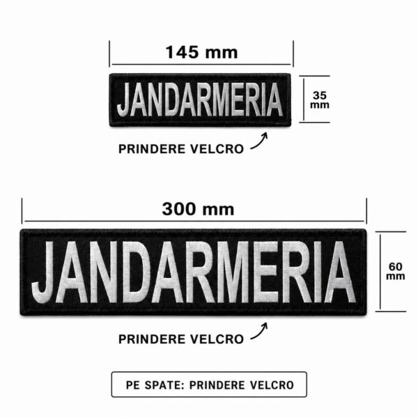 Set embleme velcro jandarmeria